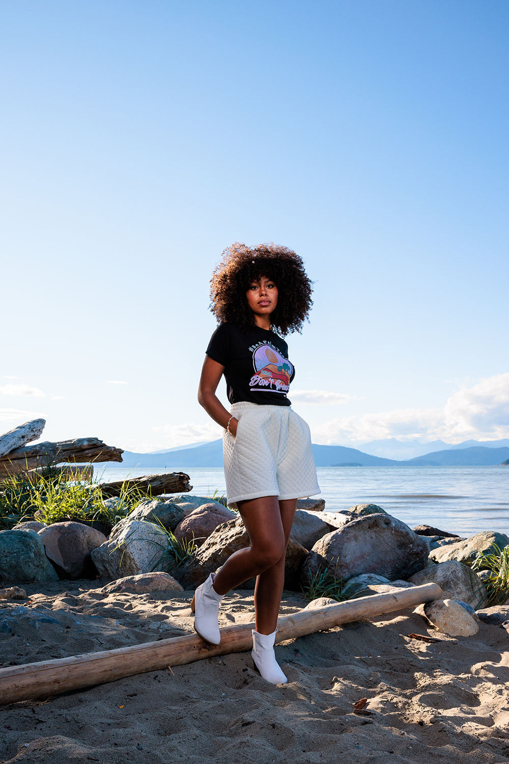 Quilted High-Rise Casual Shorts