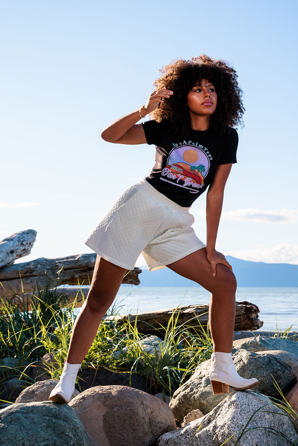 Quilted High-Rise Casual Shorts